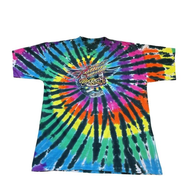 Disney Other - Vintage Single Stitch Disney Aerosmith Graphic Tee 2XL Tie Dye